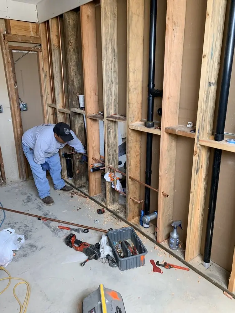 Commercial rough-in plumbing for Water Heater Replacement in Providence Crossing